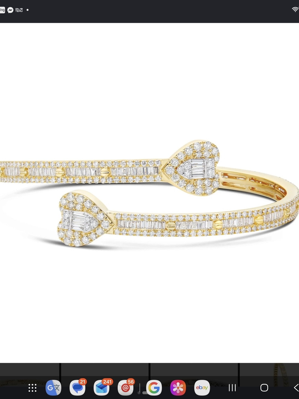 10k Yellow Gold and diamond braclet 9.8dwt with 6900 appraisel
